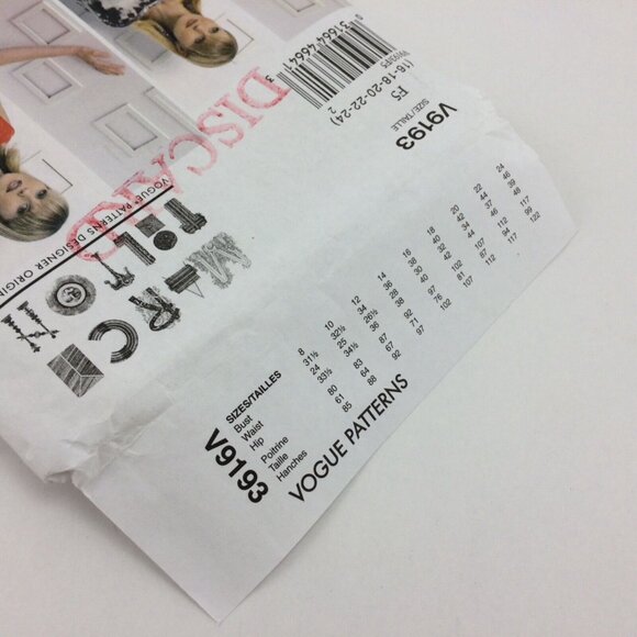 Vogue 9193 Marcy Tilton Misses Tunic Pants Pattern Uncut Sz 16 18 20 22 24 Easy - Picture 2 of 10